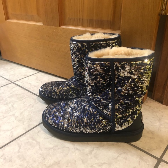 UGG Shoes - Blue and silver sequin UGG boots